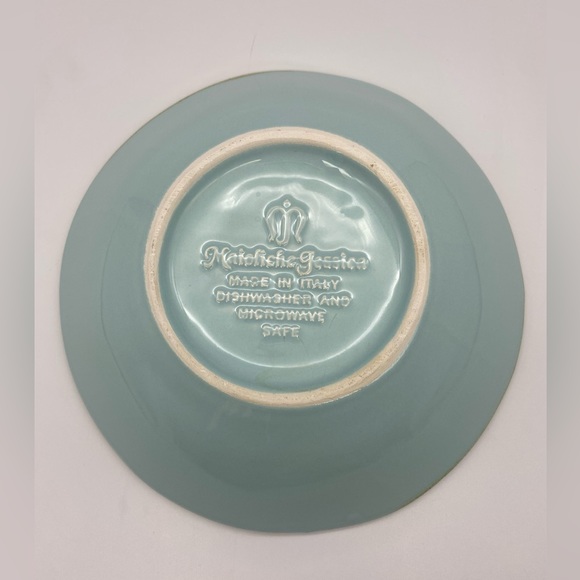 Maioliche Jessica Turquoise Soup Pasta Bowl 9in - Picture 7 of 10
